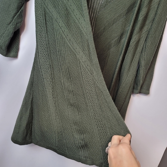 Torrid forest green cardigan - Picture 4 of 5